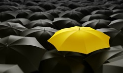 Different - Yellow umbrella